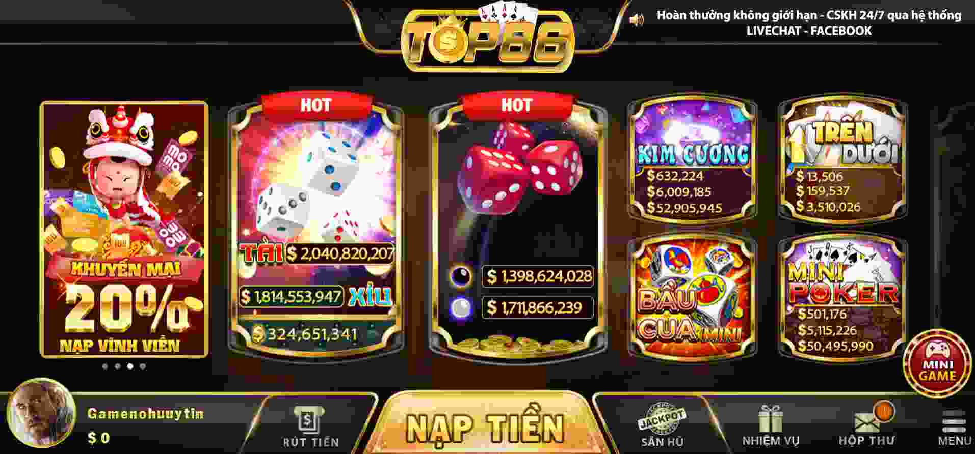 999Bet cung cấp rất nhiều trò chơi chất lượng cao - 999Bet