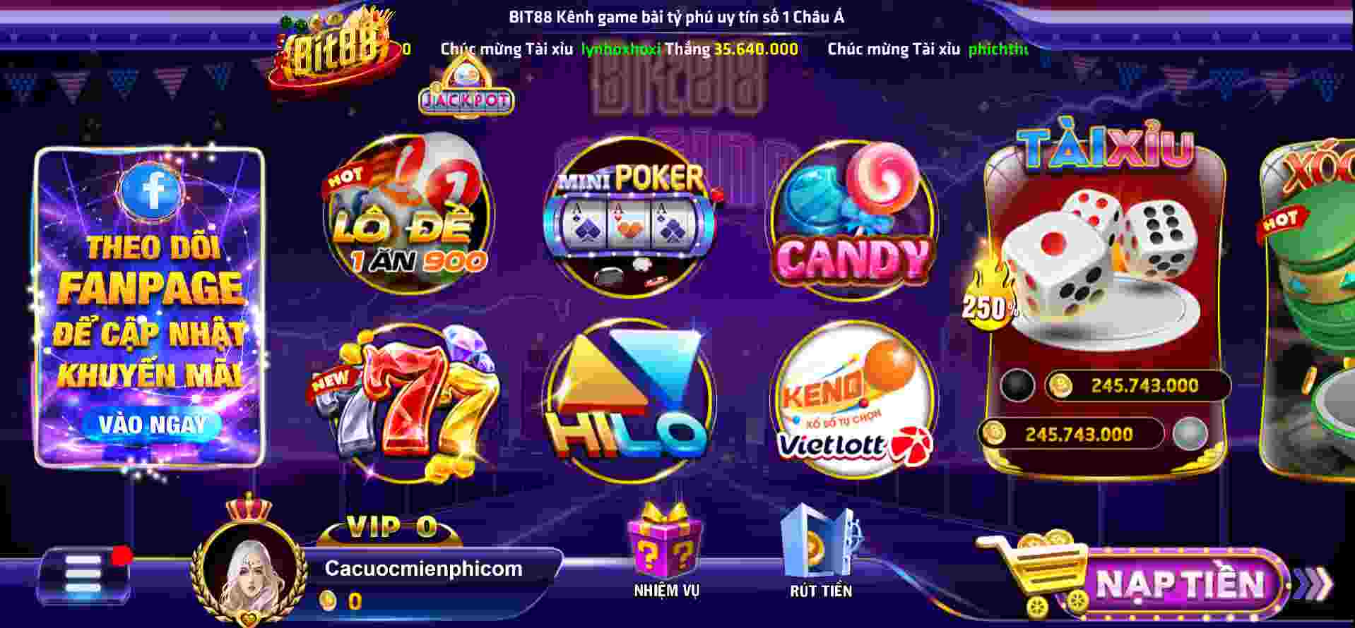 Nạp tiền vào tài khoản 23Win chỉ với 6 bước đơn giản - 23Win